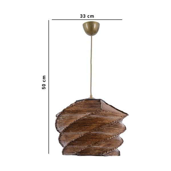 Светлокафяво висящо осветително тяло ø 32 cm Ruche – Opviq lights-image-4