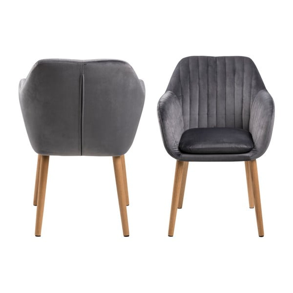 Тъмно сив трапезен стол Vic Emilia - Actona-image-3