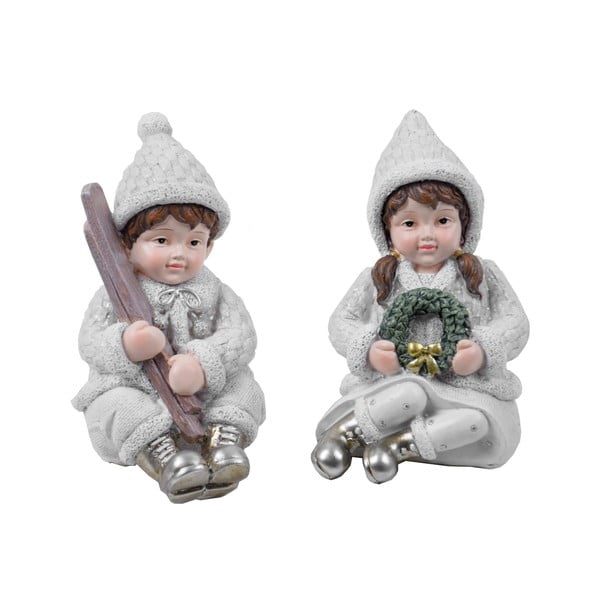 Комплект от 2 декоративни статуетки на момче и момиче - Ego Dekor
