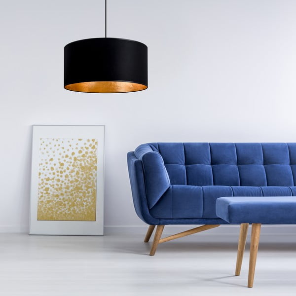 Черна висяща лампа със златист интериор , ⌀ 50 cm Mika - Sotto Luce-image-2