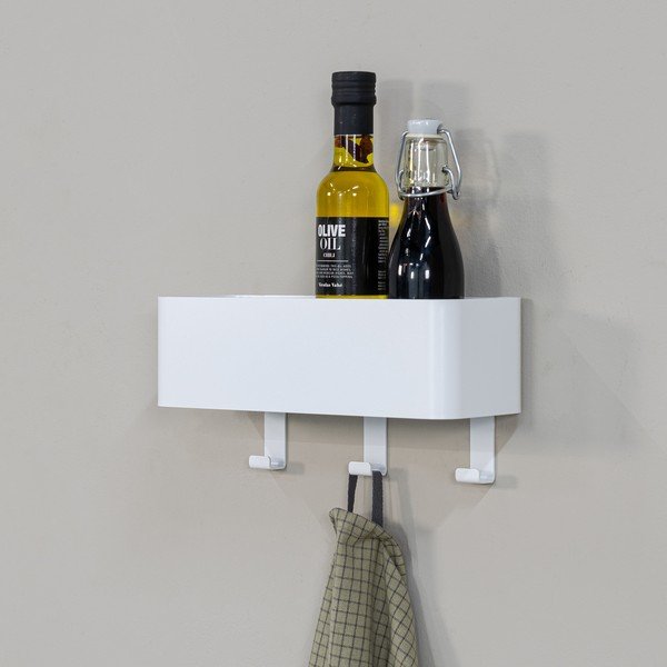 Бял стенен стоманен рафт за баня Multi – Spinder Design-image-1