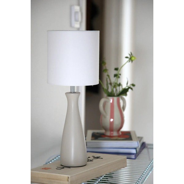 Кремава настолна лампа с текстилен абажур (височина 42 cm) Birillo – Markslöjd-image-4