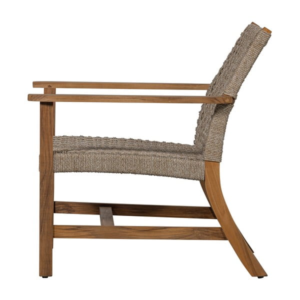 Бежово-естествено градинско кресло от масивно дърво Copper – Exotan-image-4