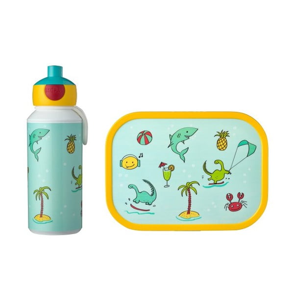 Детски комплект за закуска и бутилка за вода Doodle Kids - Mepal