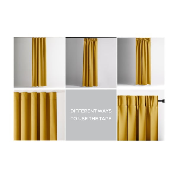 Жълто затъмняващо перде 140x270 cm Kierra – Restilo-image-3