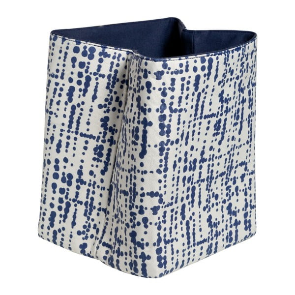 Modrý textilní koš Cosy & Trendy Magic, 23 x 23 x 23 cm