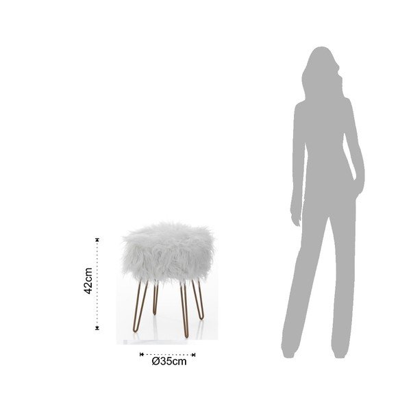 Бяла табуретка Spank, ø 35 cm - Tomasucci-image-1