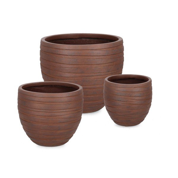 Комплект саксии 3 бр. ø 46 cm Strips – Bizzotto