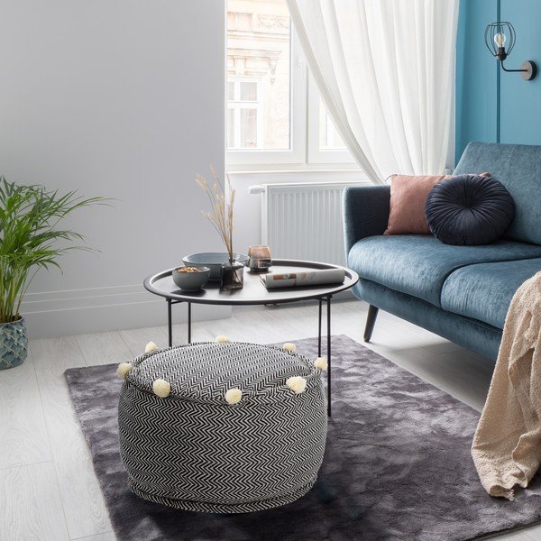 Черно-бяла табуретка Canazei – Tomasucci-image-1