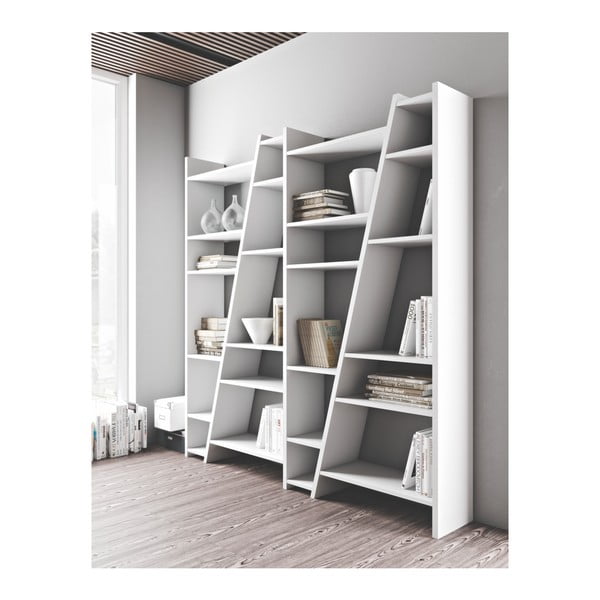 Бял шкаф за книги 190x195 cm Delta - TemaHome-image-2