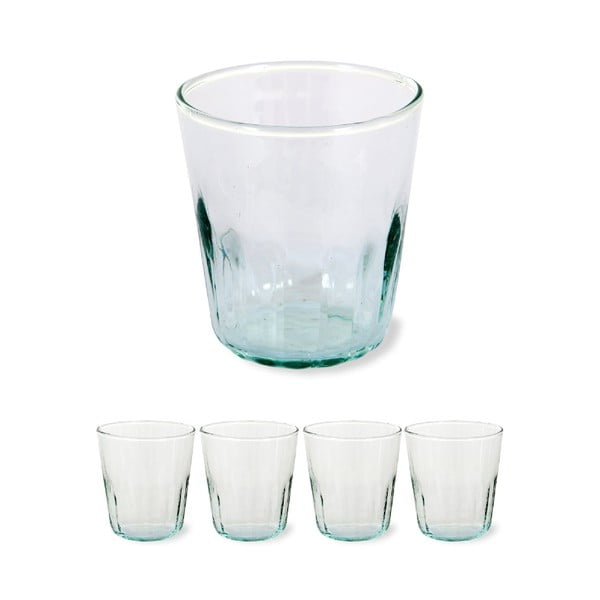 Комплект от 4 чаши от рециклирано стъкло, ø 8 cm - Garden Trading