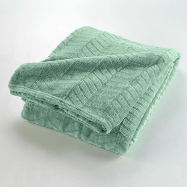 Светлозелено покривало за легло от микрофланела 180x220 cm Arya – douceur d'intérieur