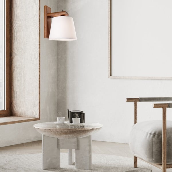 Тъмнокафява стенна лампа ø 20 cm Aida - LAMKUR-image-1