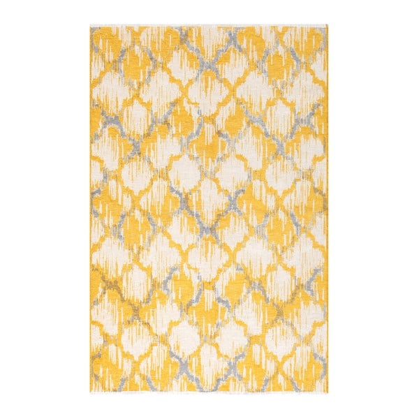 Oboustranný žluto-béžový koberec Vitaus Hanna, 125 x 180 cm