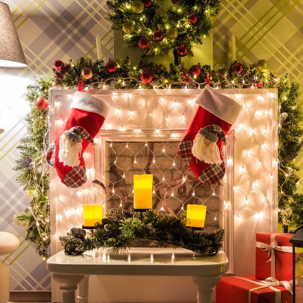 Прозрачна LED светлинна верига Web, 200 лампички, дължина 2 м - DecoKing-image-1