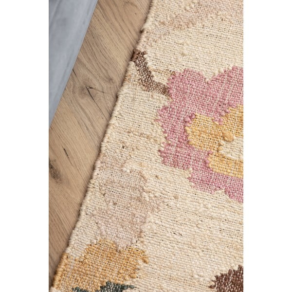 Кремав ръчно изработен ютен килим 200x300 cm Roya Violette – Elle Decoration-image-4