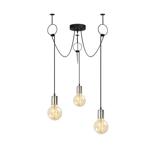 Черно висящо осветително тяло Sirin - Opviq lights-image-2