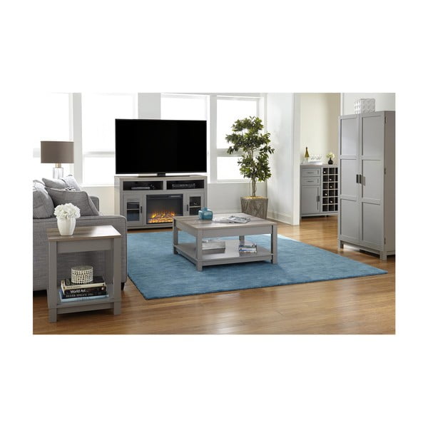 Сиво-в естествен цвят масичка за кафе от декор от дъб  89x89 cm Carver – Støraa-image-2