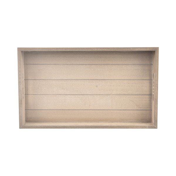 Кафяв поднос за сервиране от пресована дървесина , 34 x 20 cm - Orion-image-1