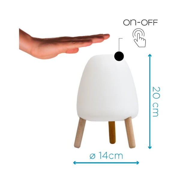 Бяла настолна лампа, височина 20 cm Jelly - Tomasucci-image-2