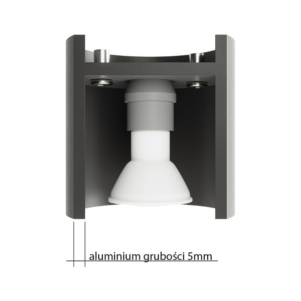 Бяло осветително тяло за таван с метален абажур Vulco – Sollux-image-3
