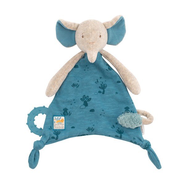 Синя подложка за спане Elephant - Moulin Roty