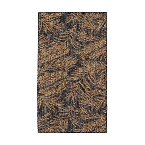 Черен/кафяв килим за открито и закрито 60x100 cm Mira 1451 – Ayyildiz Carpets