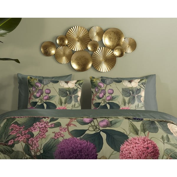 Единично удължено спално бельо от памучен сатен в цвят каки 140x220 cm Onaz – Descanso-image-2