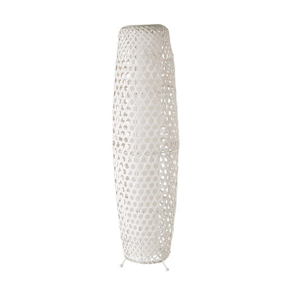 Кремава подова лампа с бамбуков абажур  (височина 88 cm) – Casa Selección