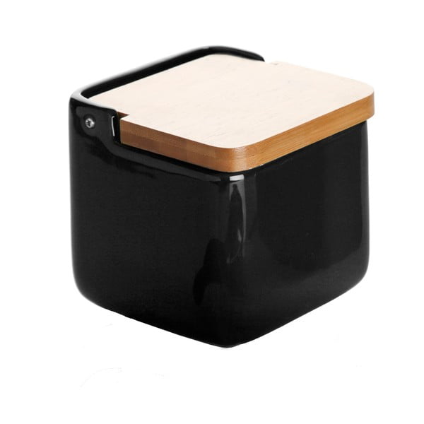 Keramická dóza na sůl Versa Black Salt Box
