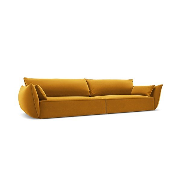 Кадифен диван в цвят горчица 248 cm Vanda – Mazzini Sofas-image-2