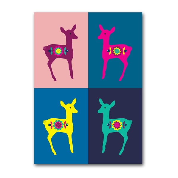 Plakát Srnky Warhol pastel, střední