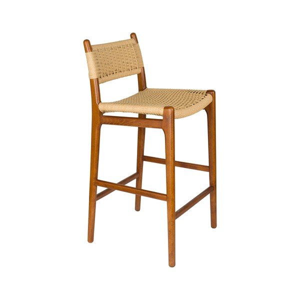 Бар стол от масивен бук в естествен цвят (височина на седалката 67,5 cm) Cecile – Dutchbone