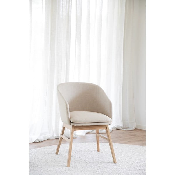 Бежови тапицирани трапезни столове в комплект 2 бр. Windham – Rowico-image-1