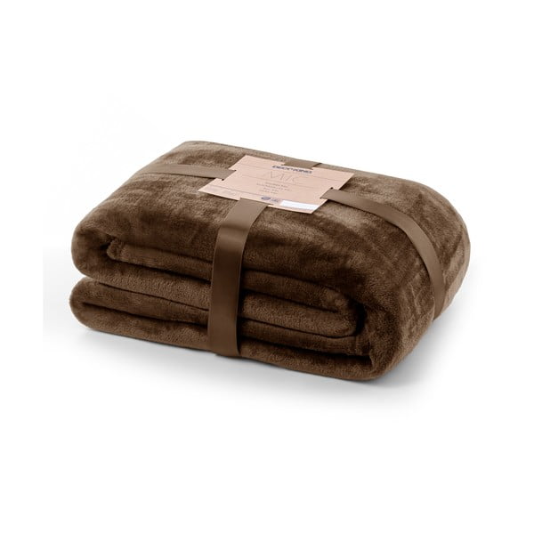 Кафяво одеяло от микрофибър , 70 x 150 cm Mic - DecoKing