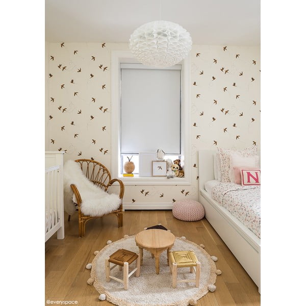 Бежов ръчно изработен памучен детски килим подходящ за пране ø120 cm Bubbly Honey – Lorena Canals-image-3