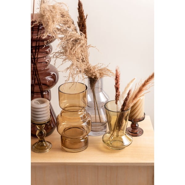 Сива многослойна свещ, височина 7,5 cm Layered Circles - PT LIVING-image-4