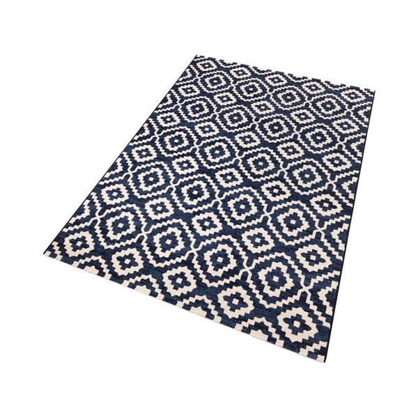 Modrý koberec Mint Rugs Diamond Ornamental, 80 x 150 cm-image-3