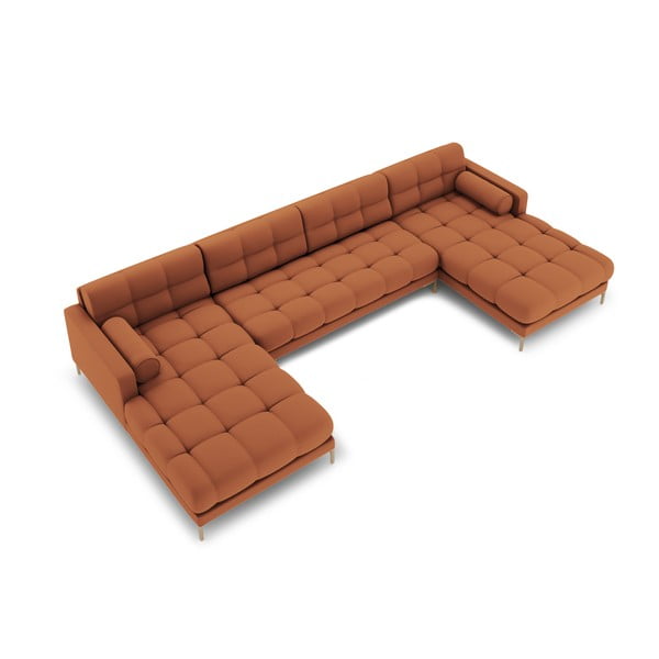 Ъглов диван в тухлен цвят ("U" форма) Bali – Cosmopolitan Design-image-3