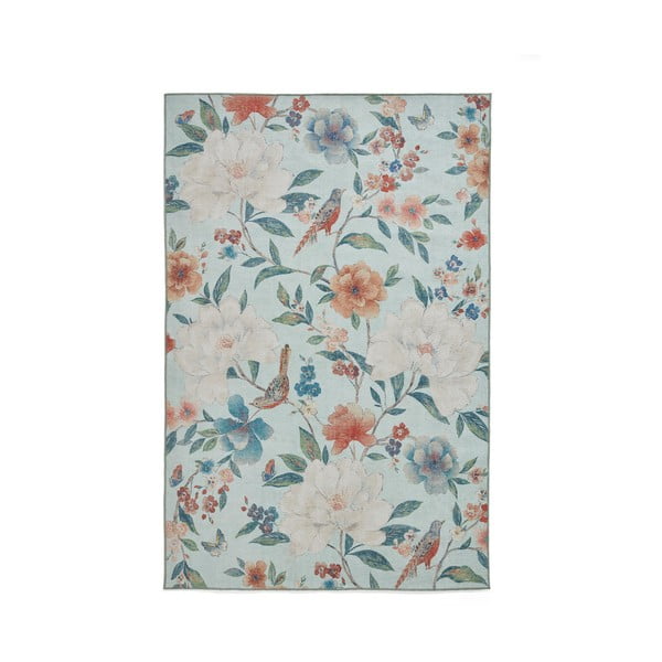 Синя пътека подходяща за пране 61x170 cm Pipa Floral – Catherine Lansfield