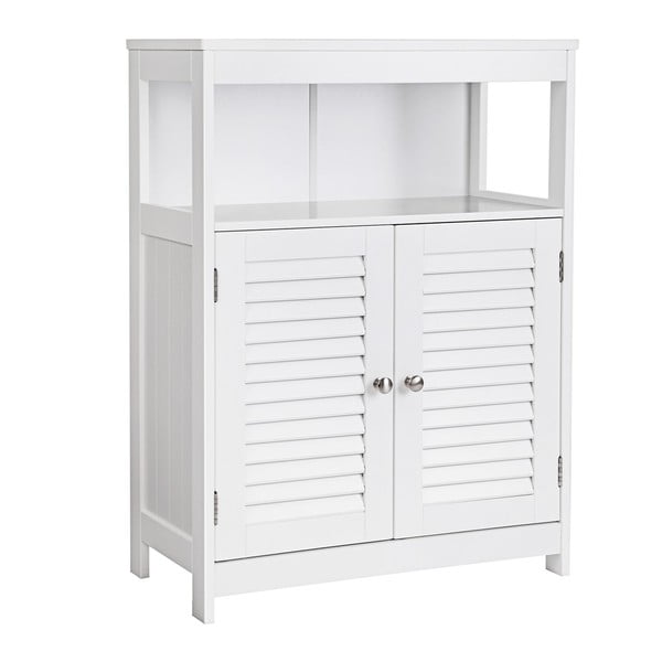 Бял шкаф с рафт и врата, височина 80 cm - Songmics