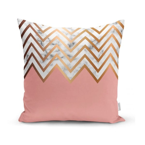 Половин калъфка за възглавница Pink Zig Zag, 45 x 45 cm - Minimalist Cushion Covers