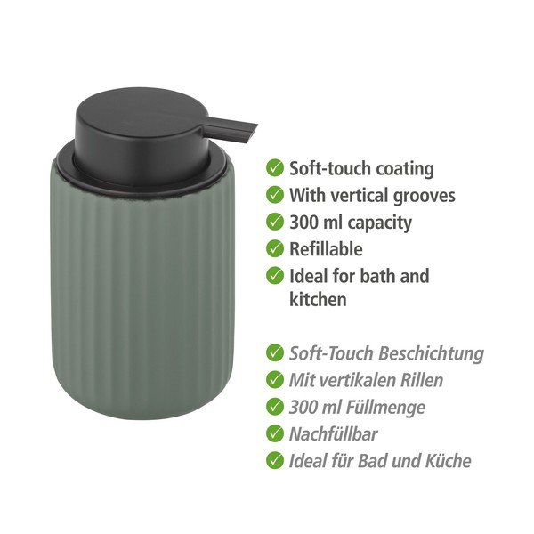 Зелен керамичен дозатор за сапун Belluno - Wenko-image-3