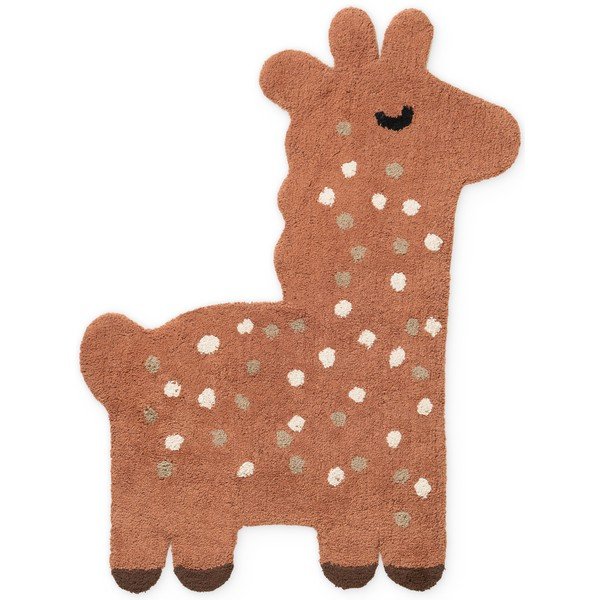 Кафяв памучен детски килим подходящ за пране/ръчно изработен 89x120 cm Snuggle Gino – Hanse Home