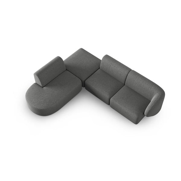 Сив ъглов диван, ляв ъгъл Shane - Micadoni Home-image-2