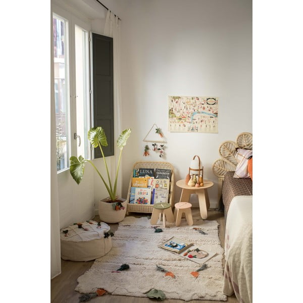 Кремаво памучно детско килимче за игра 120x160 cm Veggie Garden – Lorena Canals-image-1