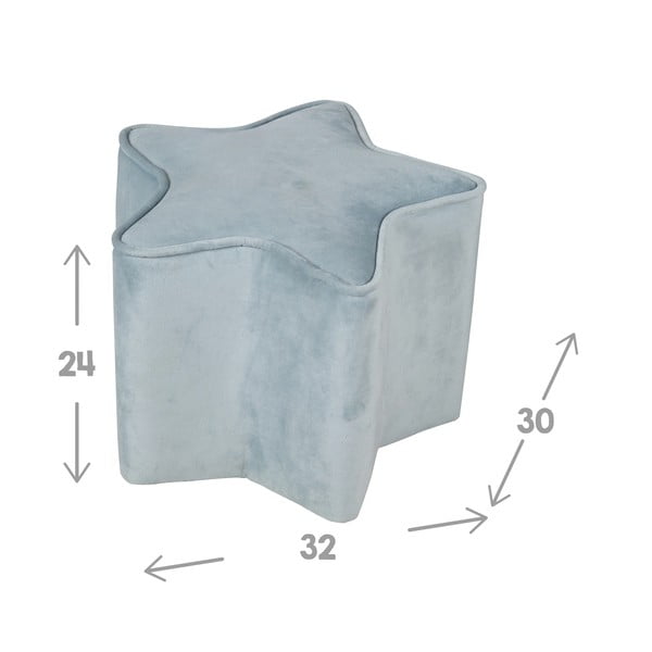 Светлосиньо кадифе бебешки пуф Lil Sofa - Roba-image-3