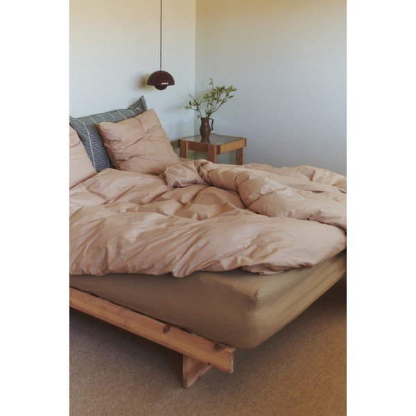 Единично легло от масивен бор с включена подматрачна рамка в естествен цвят 120x200 cm Kanso – Karup Design-image-4