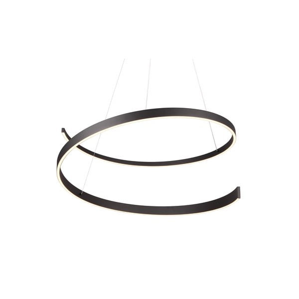 Черно LED висящо осветително тяло с гласово управление/ управление чрез мобилно приложение с метален абажур ø 75 cm Cinardi – CINQUE-image-3