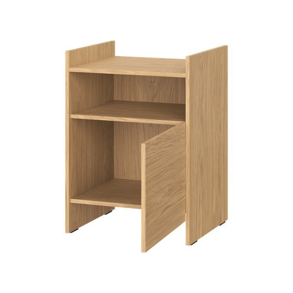 Нощно шкафче от декор от дъб  с рафтове в естествен цвят Toopt – noo.ma-image-2